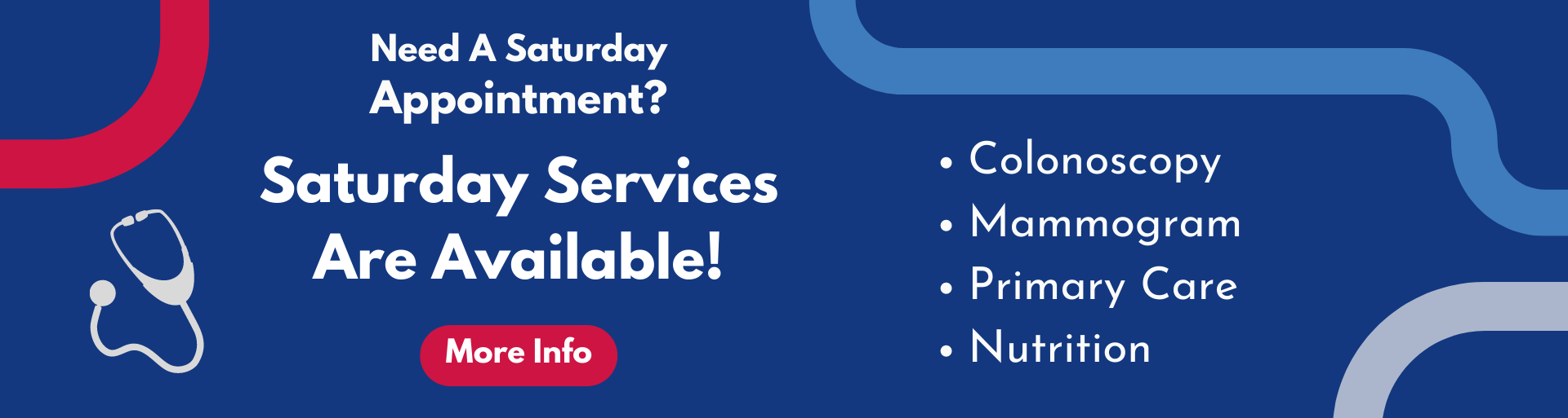 Saturday services are available