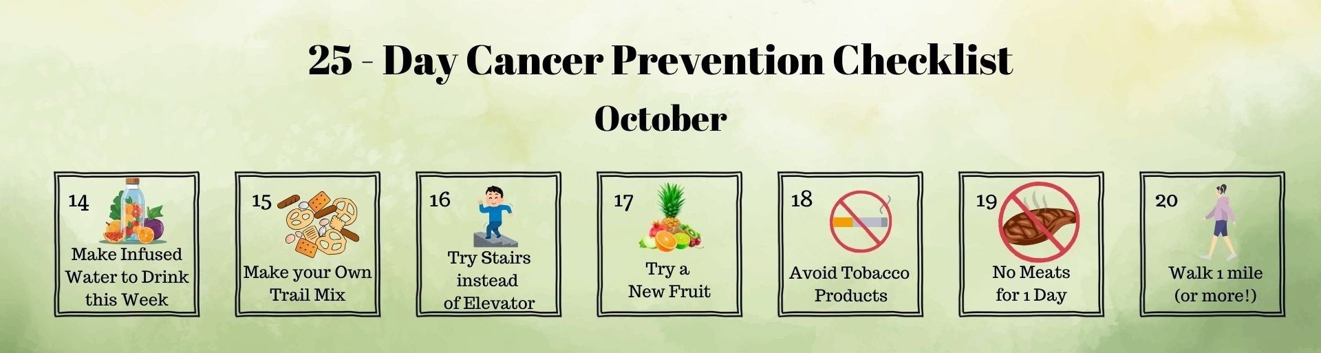 cancer prevention checklist