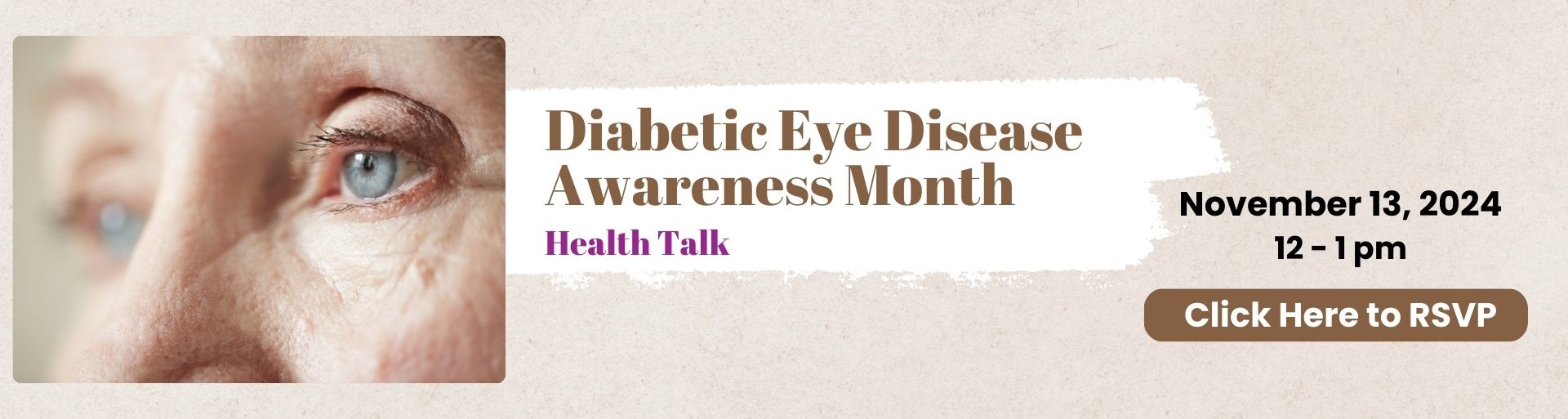 Diabetic eye banner